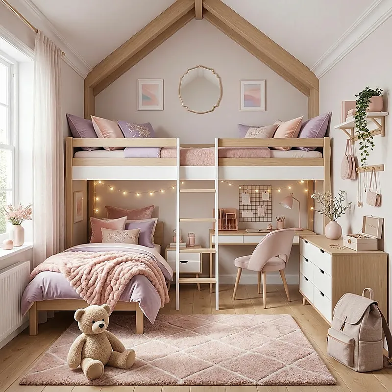 Кровать-чердак Витязь — Girls