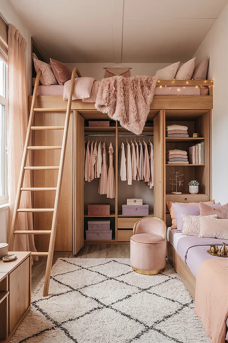 Кровать-чердак Цитадель — Girls