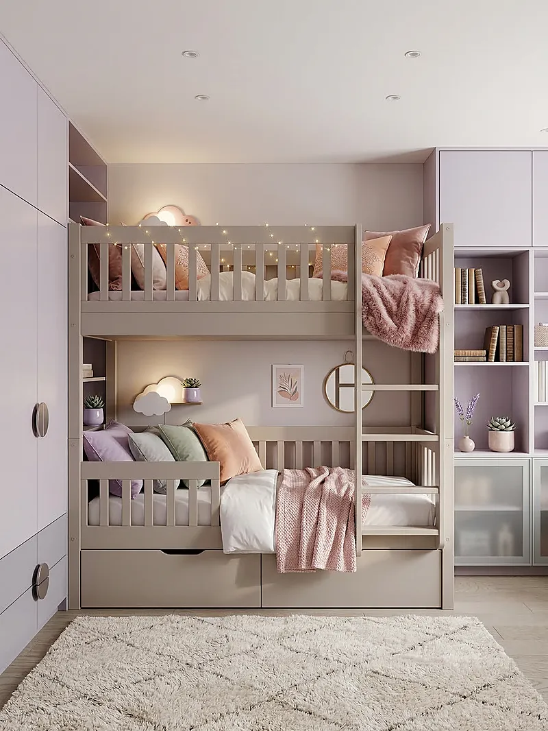 Кровать-чердак Феникс — Girls