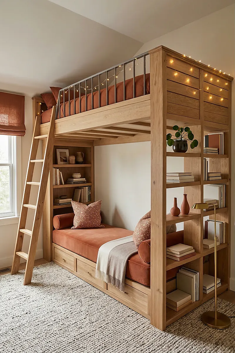 Кровать-чердак Горизонт — Eco Warm