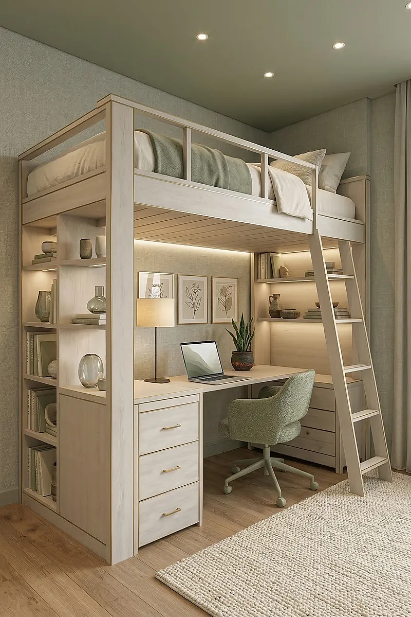 Кровать-чердак Рыцарь — Eco Sage