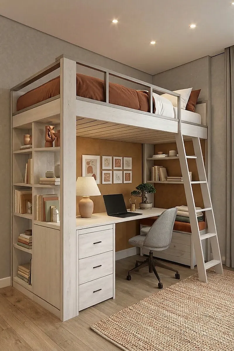 Кровать-чердак Рыцарь — Eco Warm