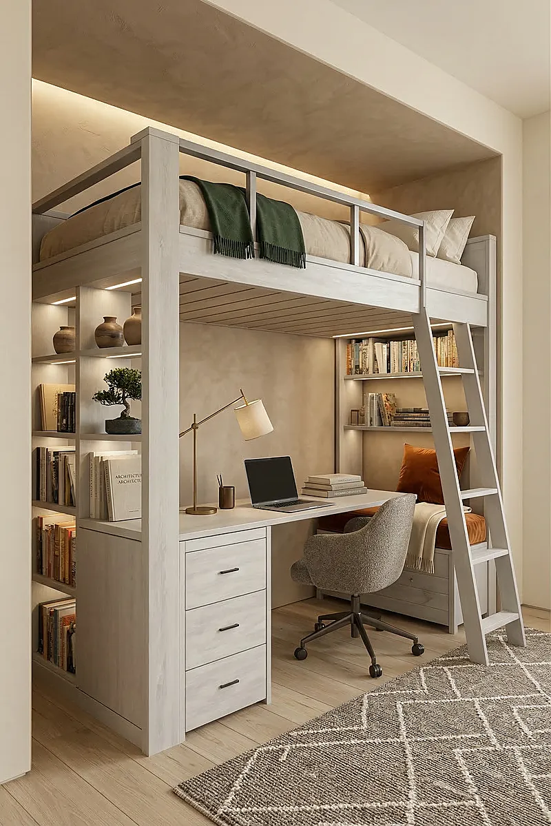 Кровать-чердак Рыцарь — Unisex