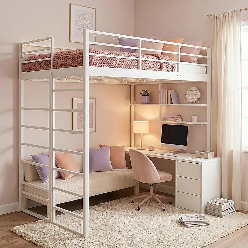 Кровать-чердак Пилот — Girls