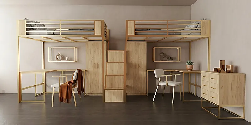 Кровать-чердак Штаб-2 — Eco Warm