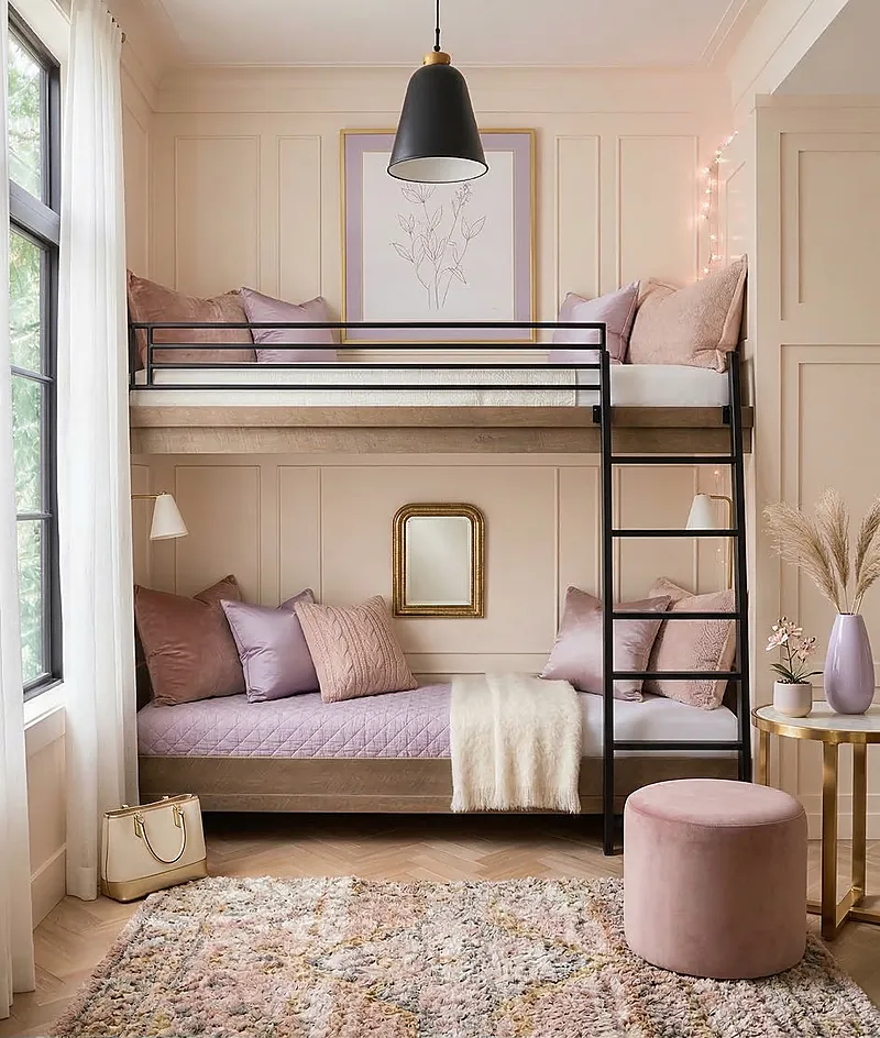 Кровать-чердак Ангар — Girls