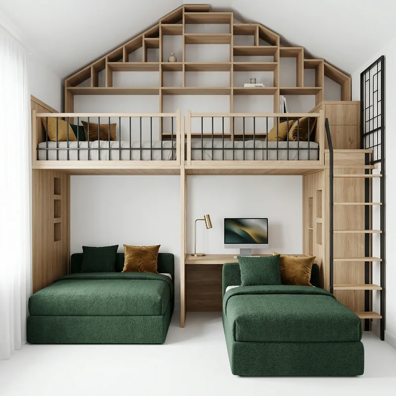 Кровать-чердак Командный — maket