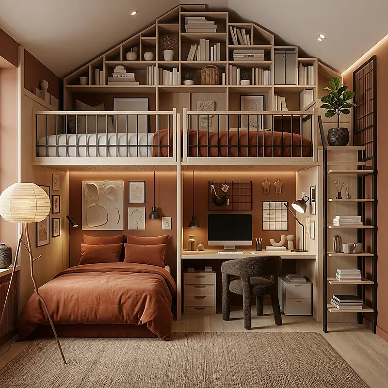 Кровать-чердак Командный — Eco Warm