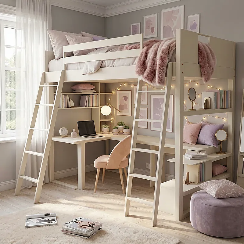 Кровать-чердак Штаб — Girls