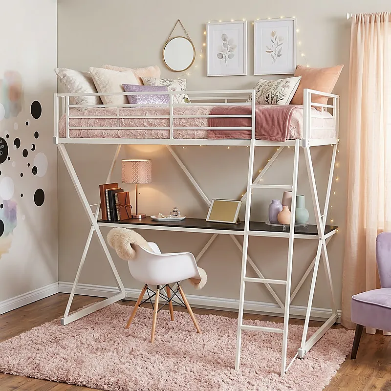 Кровать-чердак Изба — Girls