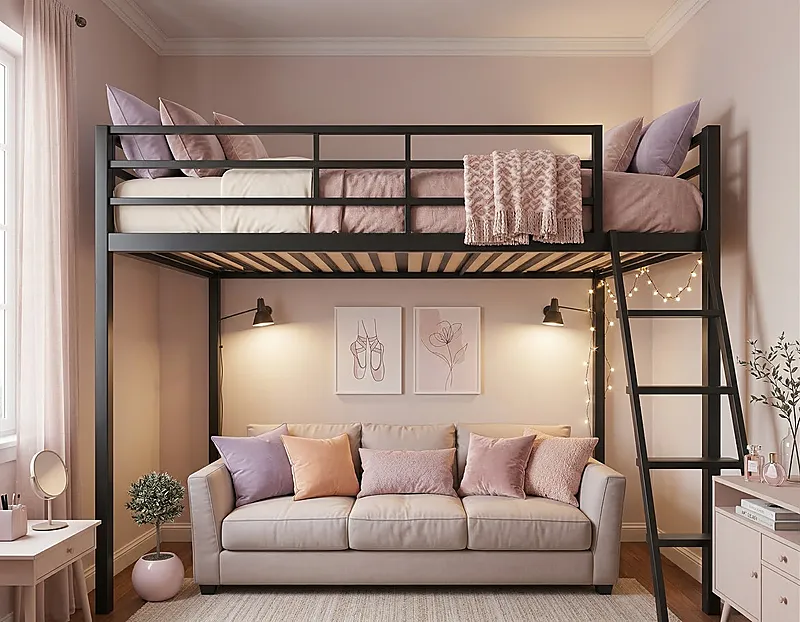 Кровать-чердак Швеллер — Girls