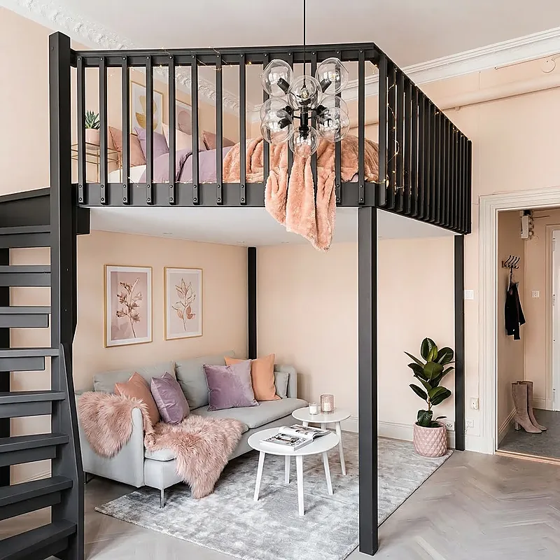 Кровать-чердак Форт — Girls