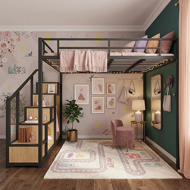 Кровать-чердак Кузня-2 — Girls