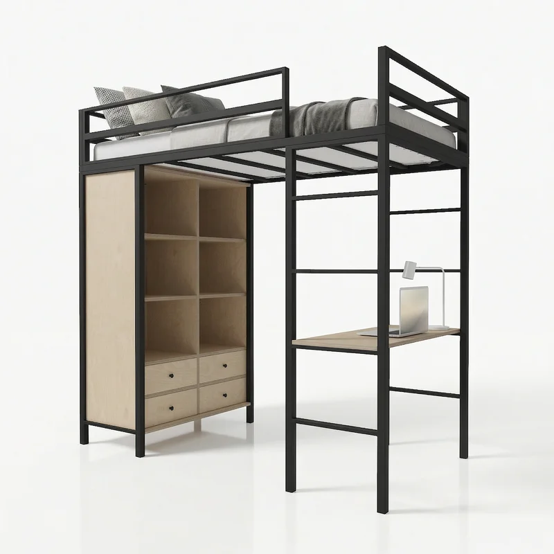 Кровать-чердак Медвежонок — maket