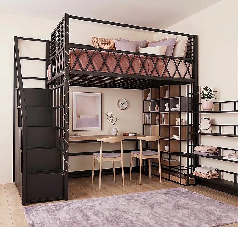 Кровать-чердак Особняк-2 — Girls