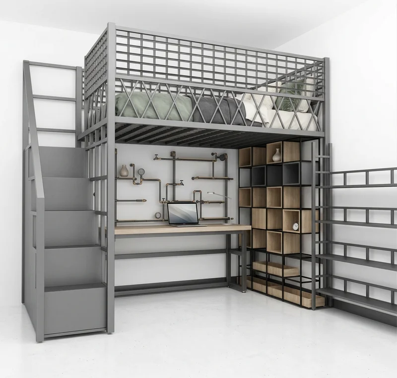 Кровать-чердак Особняк-2 — maket