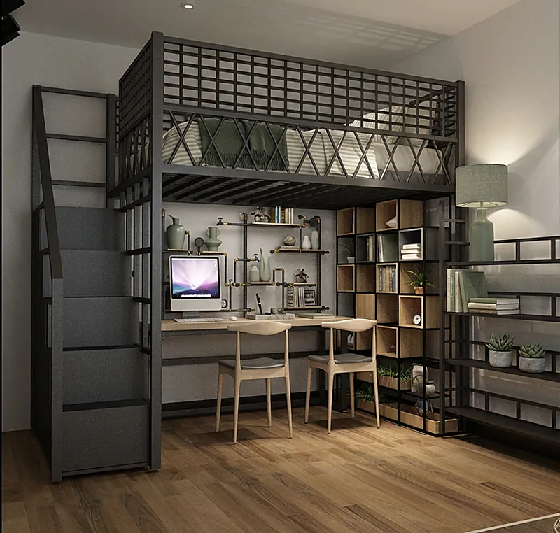 Кровать-чердак Особняк-2 — Eco Sage