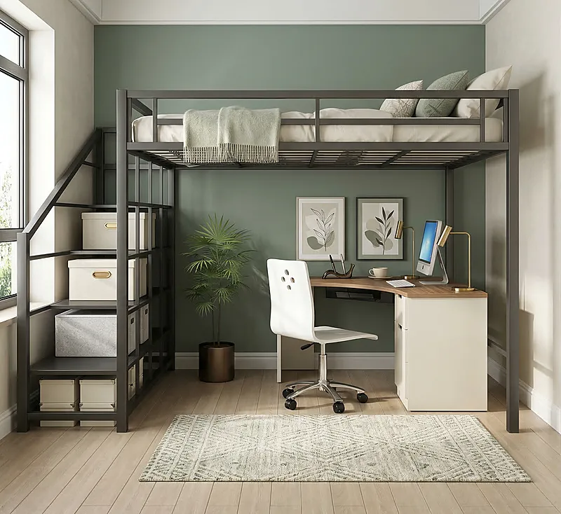 Кровать-чердак Сталь-2 — Eco Sage