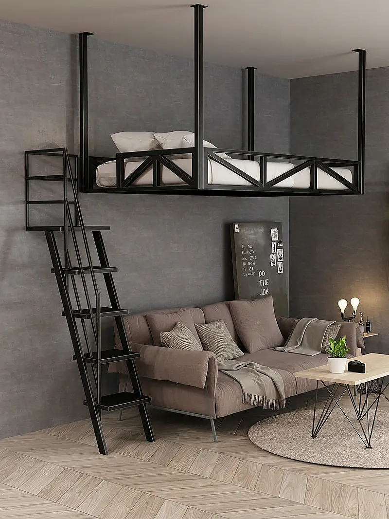 Кровать-чердак Балкон — Eco Warm