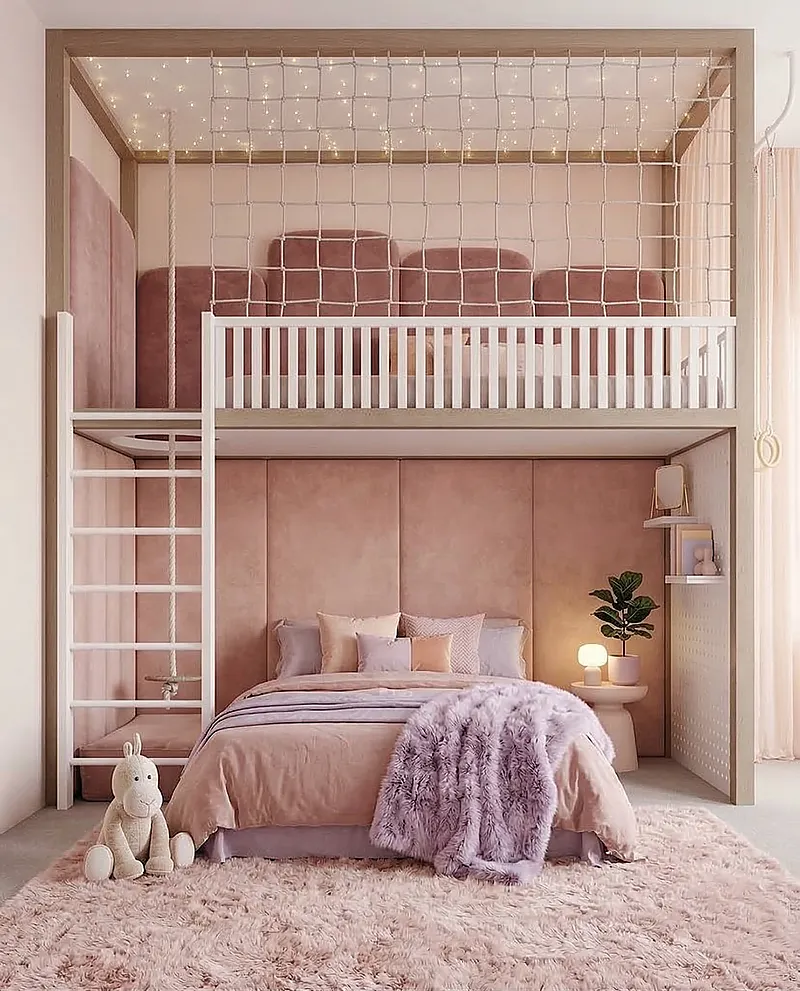 Кровать-чердак Пьедестал — Girls