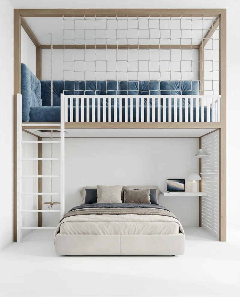 Кровать-чердак Пьедестал — maket