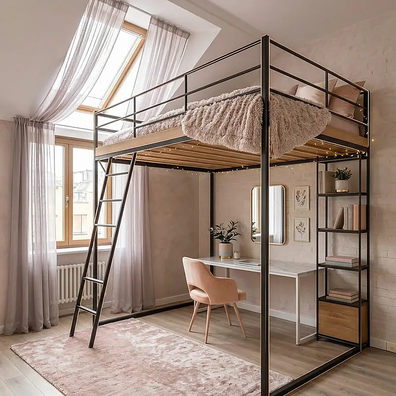 Кровать-чердак Завод — Girls