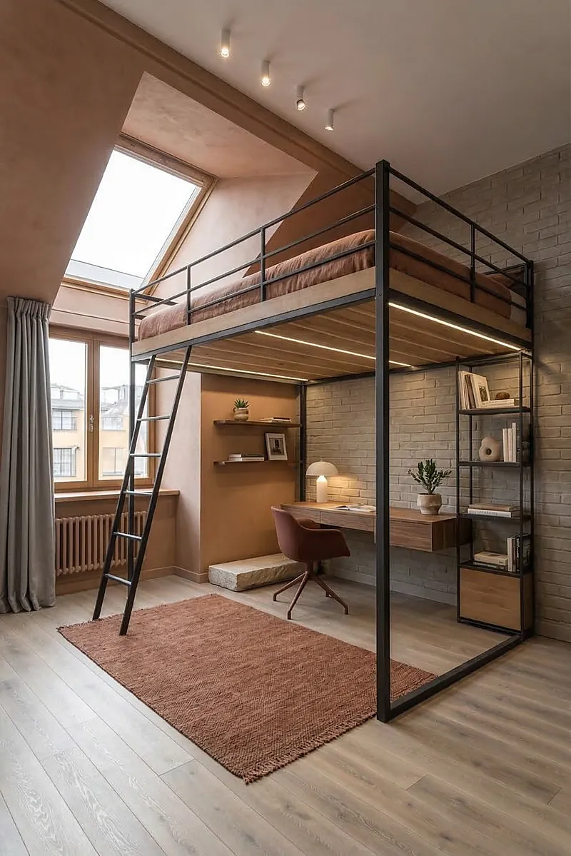 Кровать-чердак Завод — Eco Warm