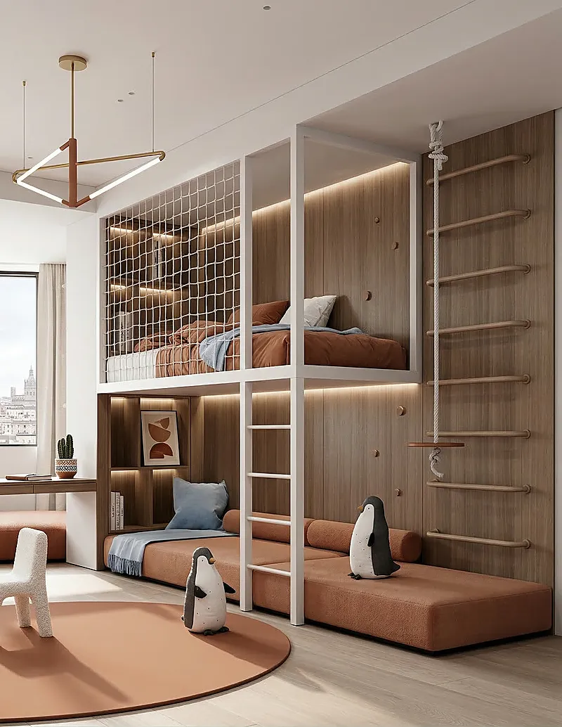 Кровать-чердак Мансарда — Eco Warm