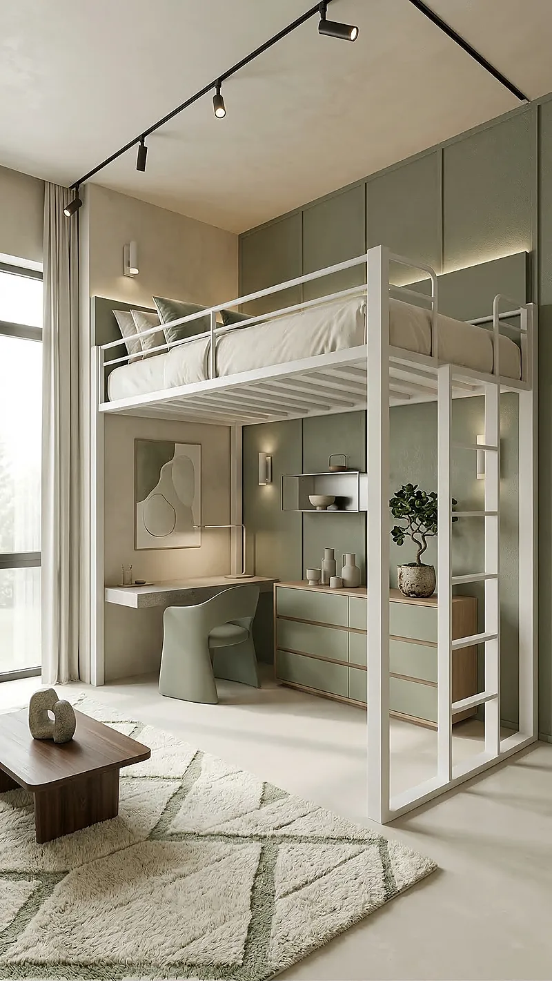 Кровать-чердак Антресоль — Eco Sage