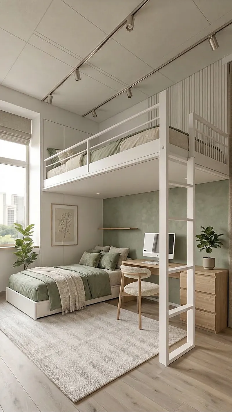 Кровать-чердак Клёпка — Eco Sage