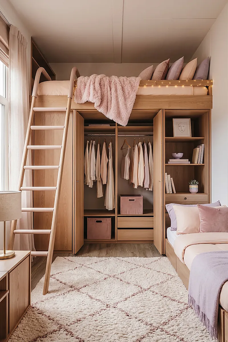 Кровать-чердак Атриум — Girls