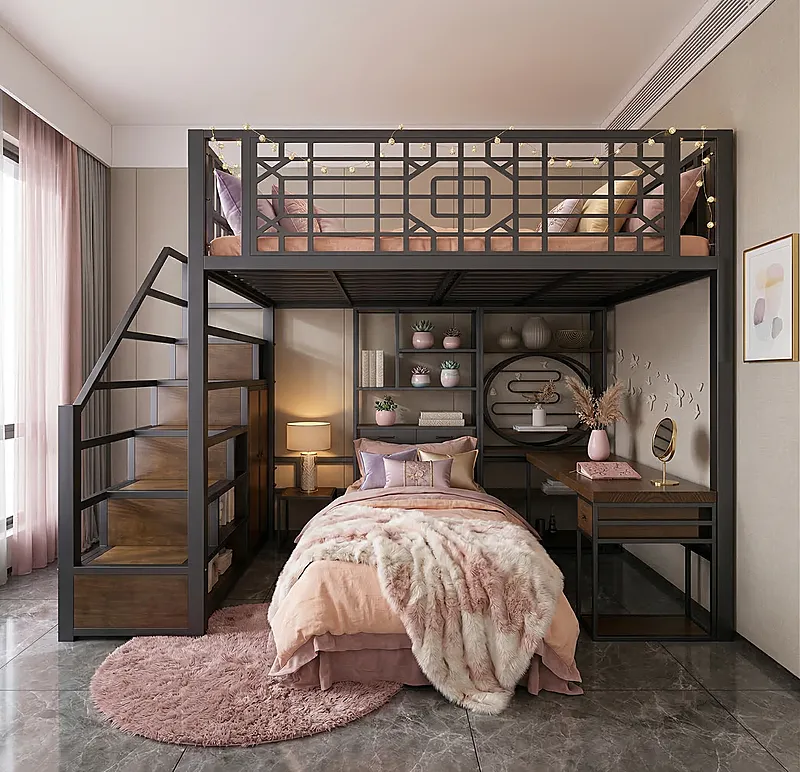 Кровать-чердак Вилла-2 — Girls