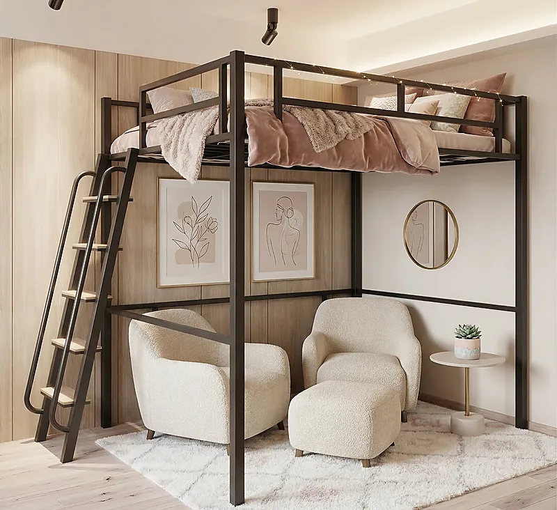 Кровать-чердак Галерея — Girls