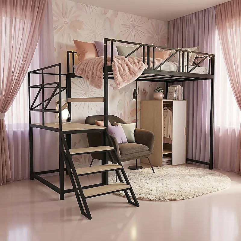 Кровать-чердак Снежок — Girls