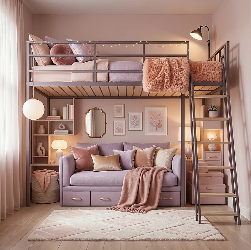 Кровать-чердак Брутал — Girls