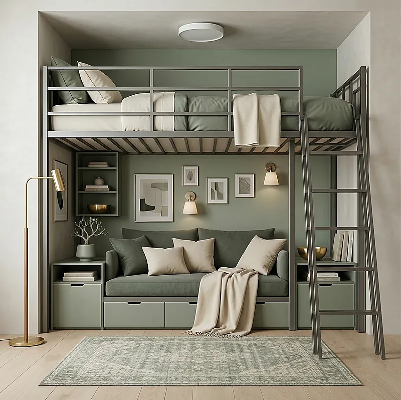 Кровать-чердак Брутал — Eco Sage