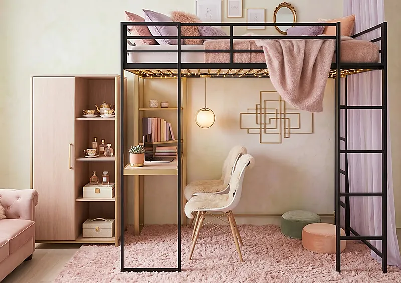 Кровать-чердак Спейс — Girls