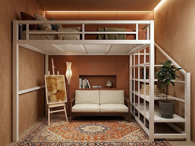 Кровать-чердак Кузня-2 — Eco Warm