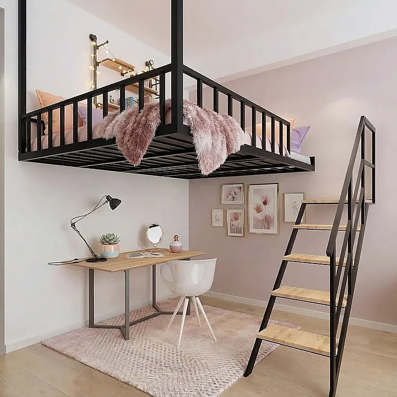 Кровать-чердак Метрополь — Girls