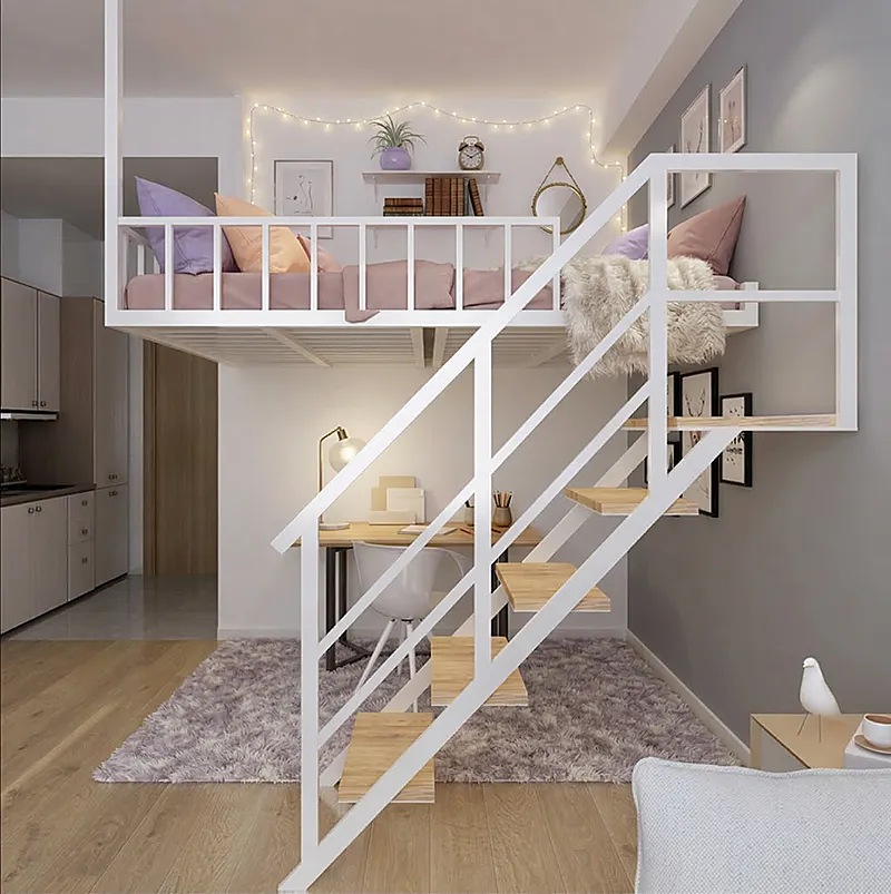 Кровать-чердак Индастри-2 — Girls