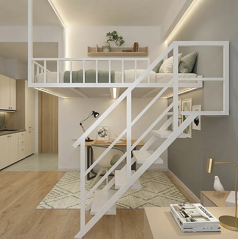 Кровать-чердак Индастри-2 — Eco Sage