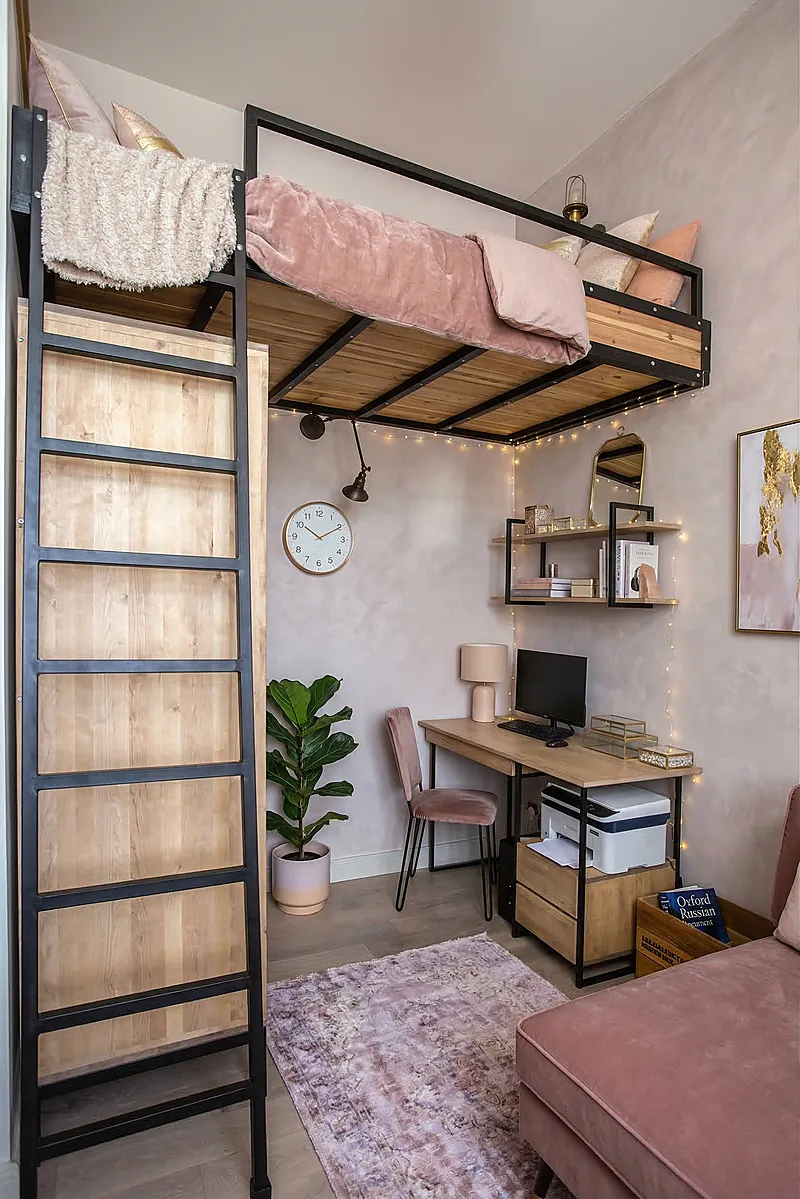 Кровать-чердак Скайлайн-2 — Girls