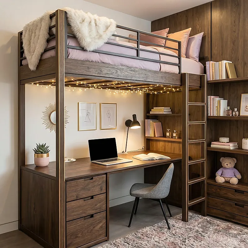 Кровать-чердак Архитектор — Girls