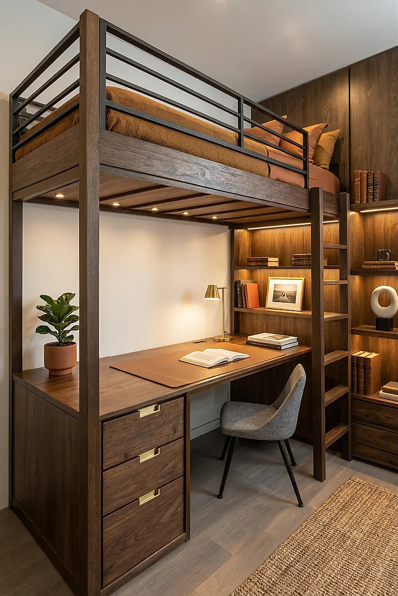 Кровать-чердак Архитектор — Eco Warm