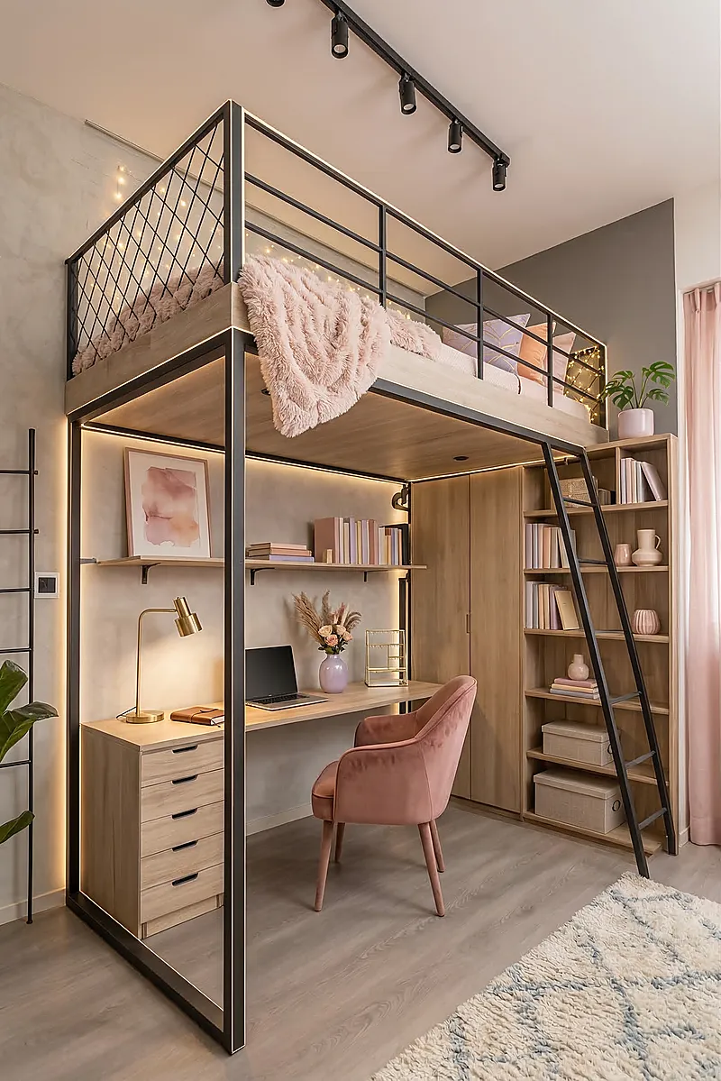 Кровать-чердак Мастер — Girls