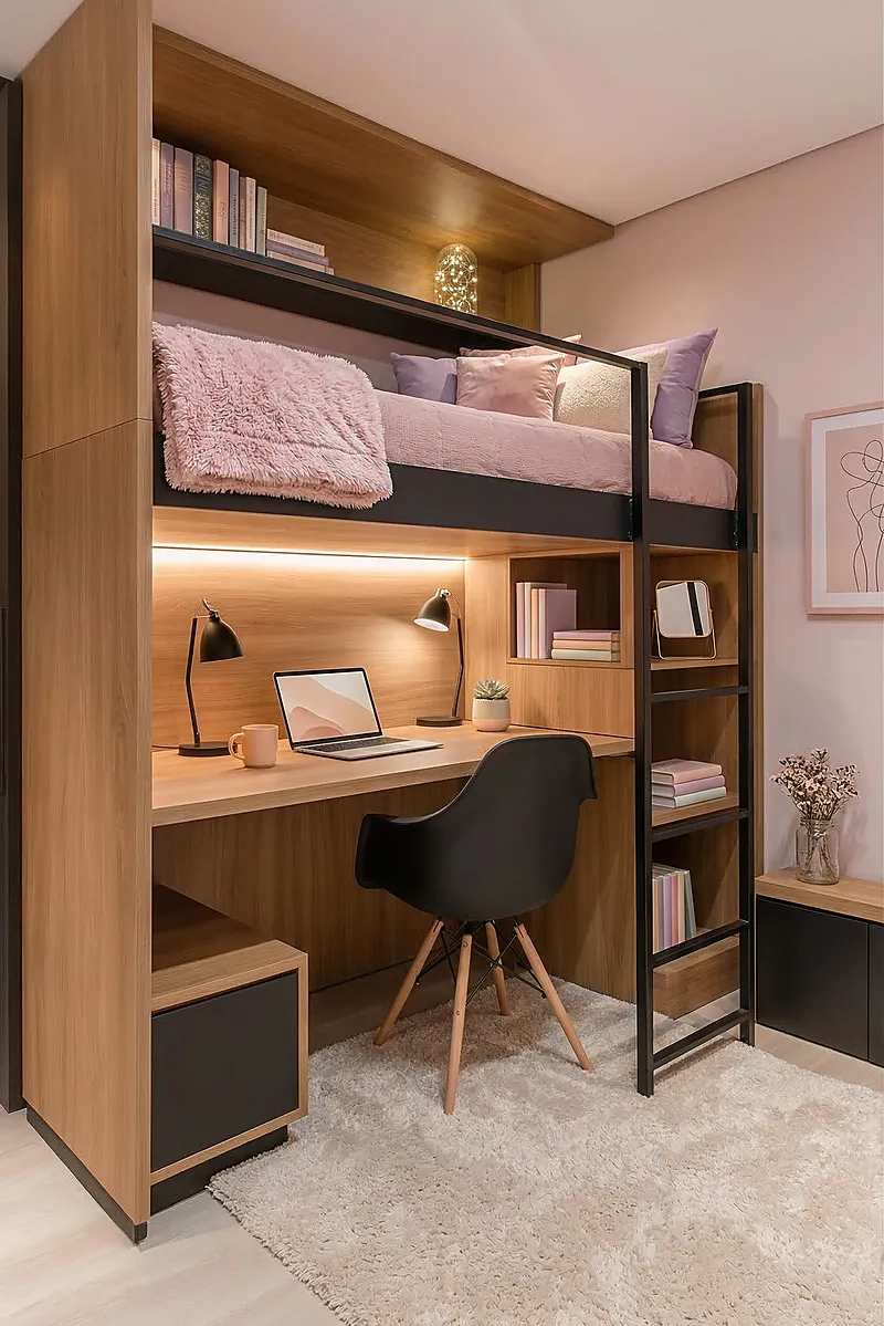 Кровать-чердак Хайрайз — Girls