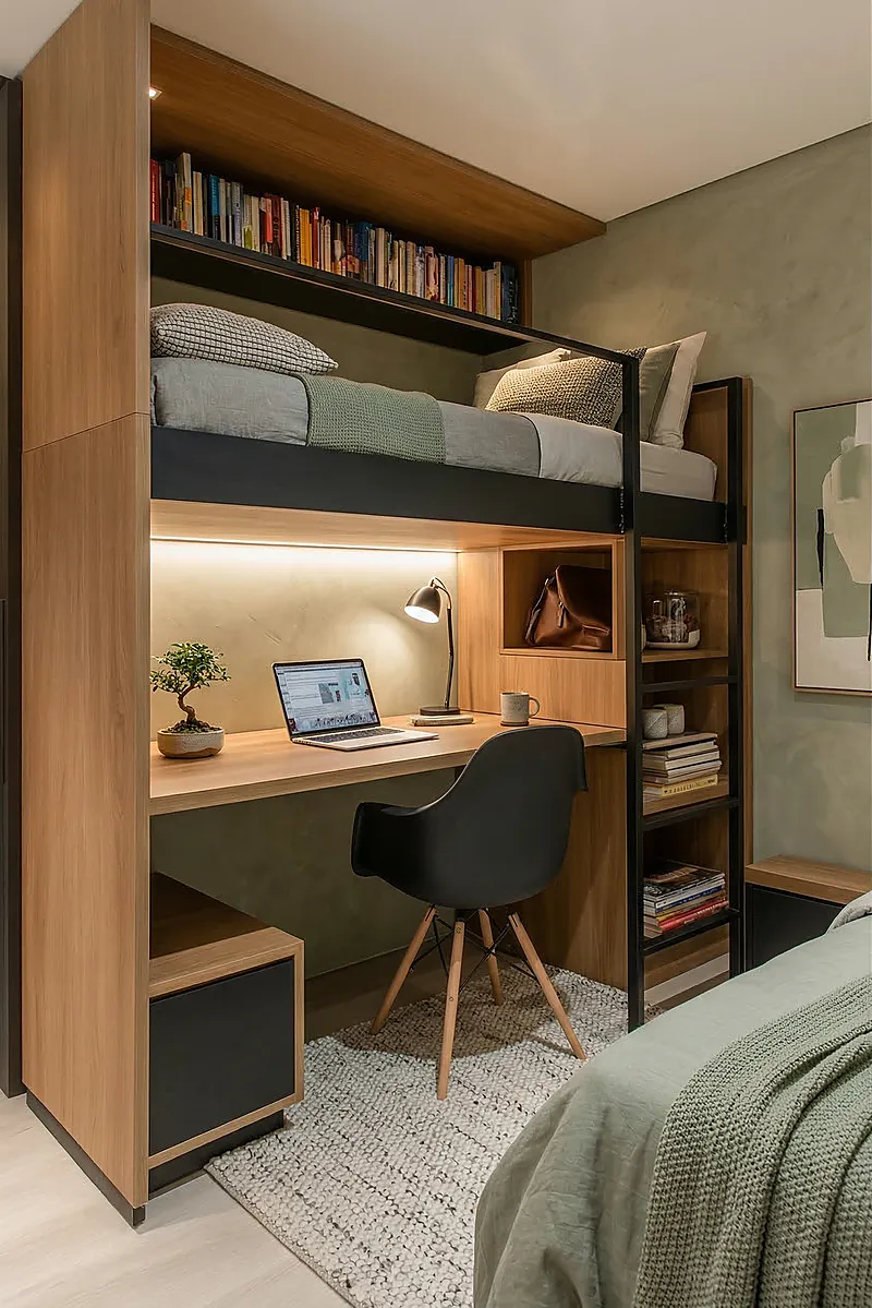 Кровать-чердак Хайрайз — Eco Sage