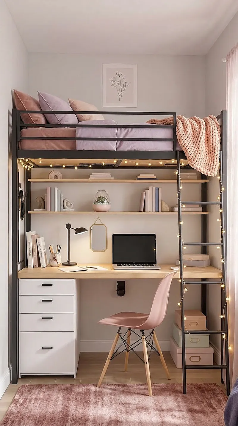 Кровать-чердак Трибека — Girls