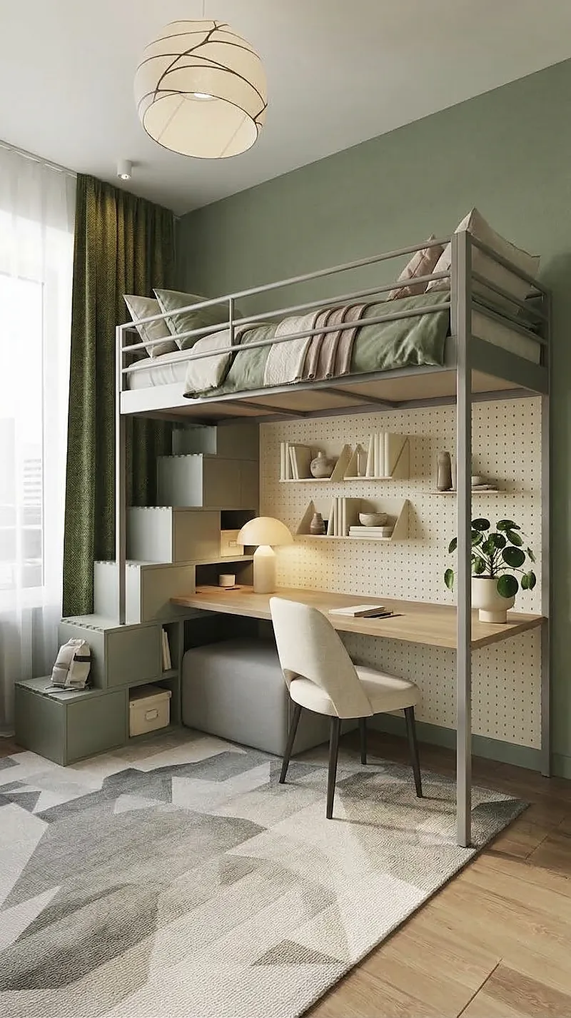 Кровать-чердак Рельс — Eco Sage