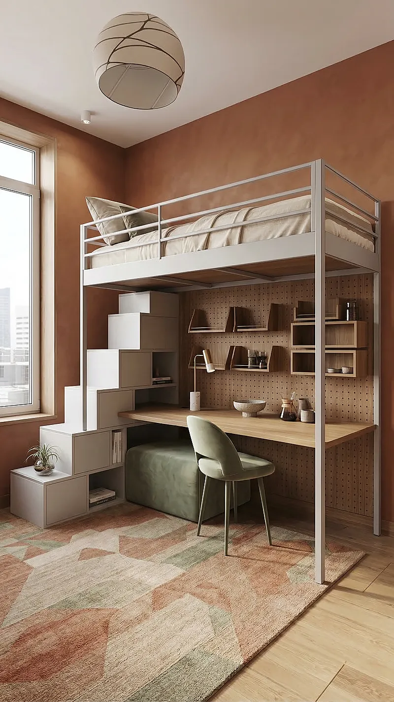 Кровать-чердак Рельс — Eco Warm